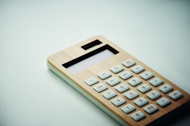 Logo trade promotional item photo of: 12 digit bamboo calculator